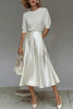 Satin A-Line Midi Skirt