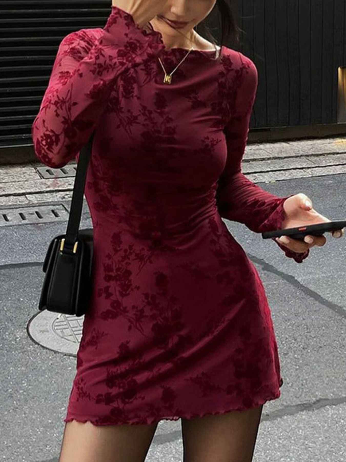 Long Sleeve Bodycon Mini Dress