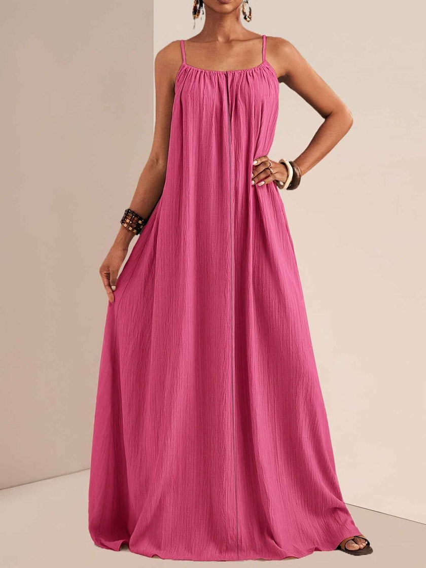 Spaghetti Strap Flowy Maxi Dress
