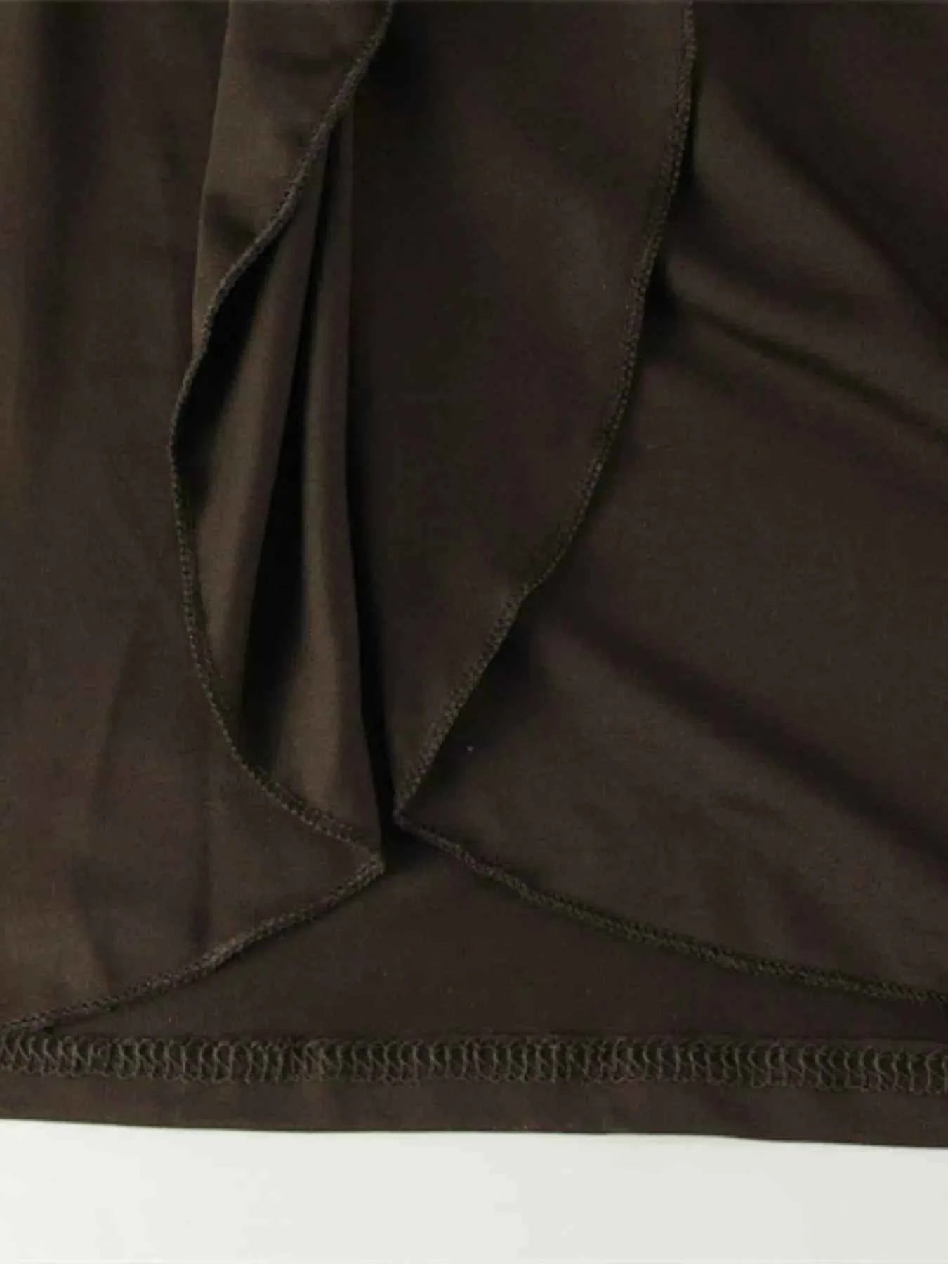 Turtleneck Long Sleeve Tie Waist Maxi Dress