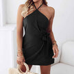 Stock New Arrival Hot Selling Wish Halter Waist Mini Romper Skirt
