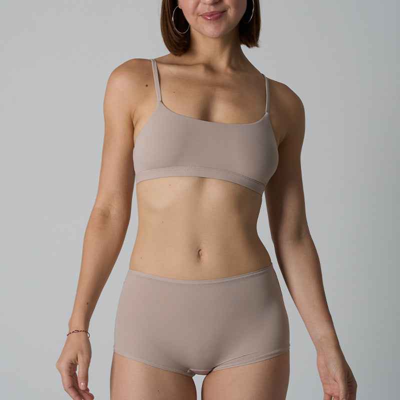 Adjustable Shoulder Straps Underwear and Seamless Shorts Loungewear Set