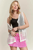 ADORA Button Down Crochet Vest Top