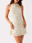 Sequin Beaded Halter Neck Dress