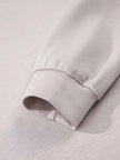 Solid Color Drop Shoulder Pullover and Drawstring Mini Skirt 2pcs Outfit