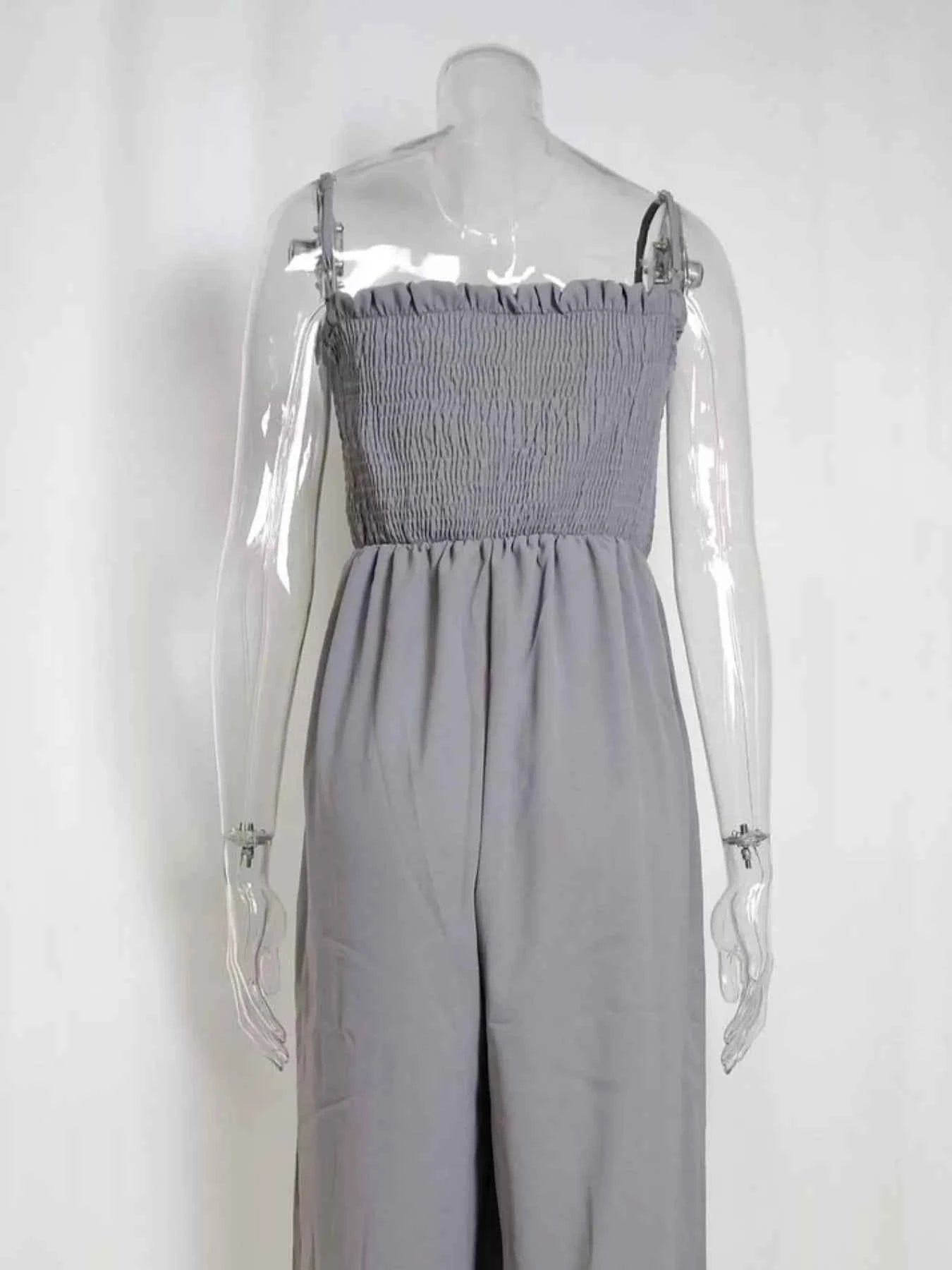 Smocked Wide Leg Jumpsuit