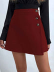 Buttoned Mini Skirt