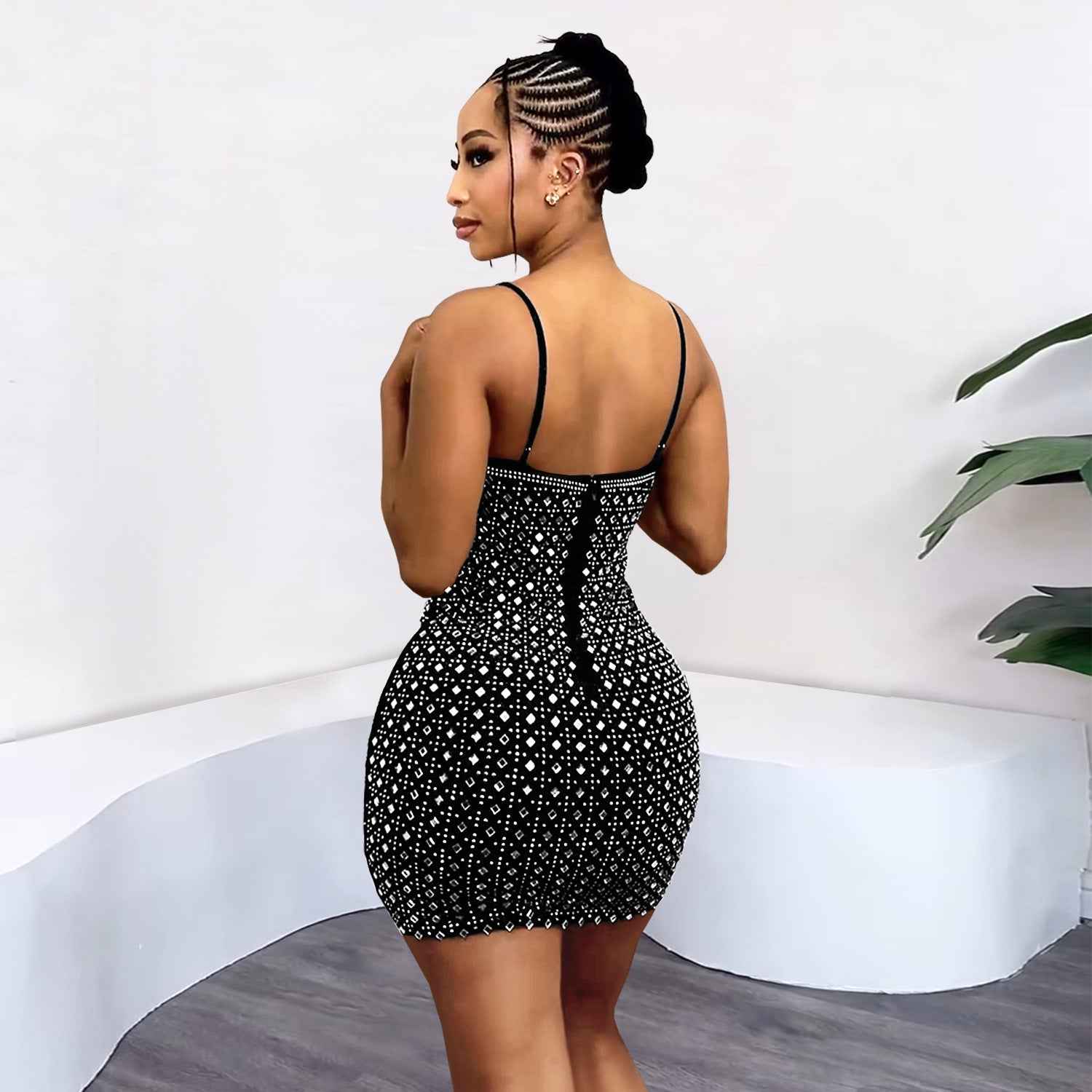 Women's Sleeveless Strapless Bodycon Mini Dress