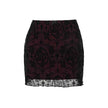 Cult Style Sexy Velvet Double-Layer Bodycon Skirt Women's Dark Chic Aesthetic Mini Skirt