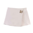 Square Buckle Patchwork Skirt Pants Mini Dress