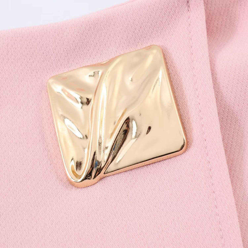 Square Buckle Patchwork Skirt Pants Mini Dress