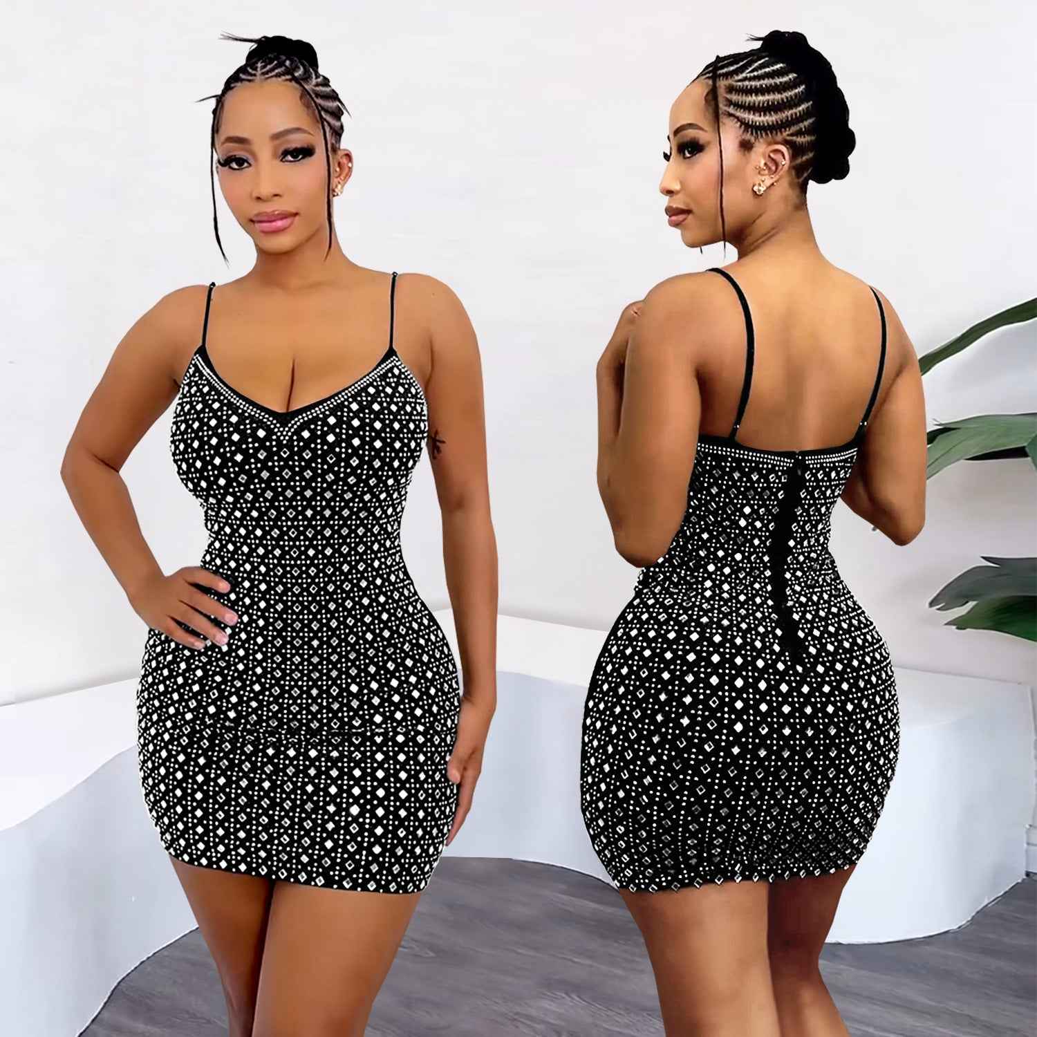 Women's Sleeveless Strapless Bodycon Mini Dress