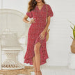 Floral Boho Chiffon Maxi Dress