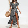 Floral Boho Chiffon Maxi Dress
