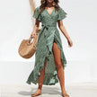 Floral Boho Chiffon Maxi Dress