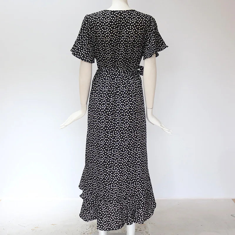 Floral Boho Chiffon Maxi Dress