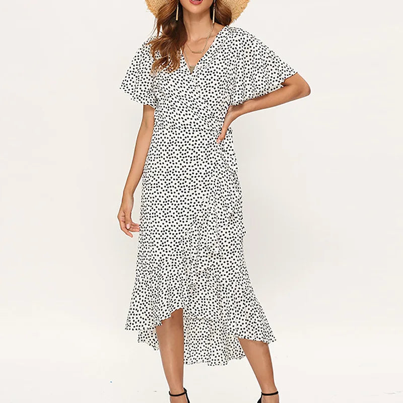 Floral Boho Chiffon Maxi Dress