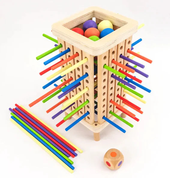Wooden Stick Tower Balance Game