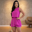 Sleeveless Round Neck Mini Romper