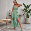 Printed Halter Maxi Dress