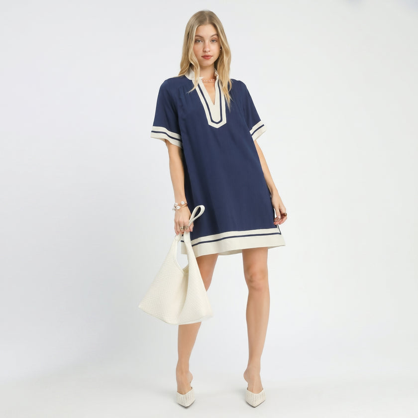 Umgee Linen Rayon Mini Dress
