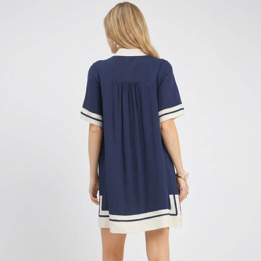 Umgee Linen Rayon Mini Dress