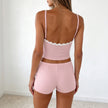 Contrast Trim Cami and Shorts Set
