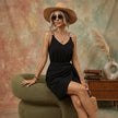Twisted V-Neck Sleeveless Mini Dress