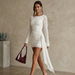 Lace Long Sleeve Bodycon Mini Dress