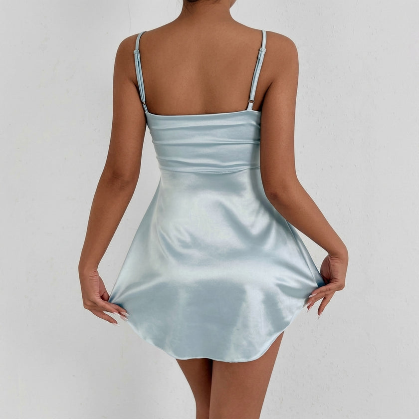 Hollow-Out Strapless Mini Dress