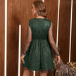Glitter Surplice Long Sleeve Mini Dress