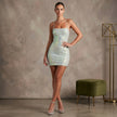 Sequin Strap Beaded Bodycon Mini Dress