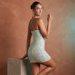 Sequin Strap Beaded Bodycon Mini Dress