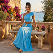 Off Shoulder Crop Top & Mini Skirt Co-ord Set