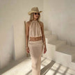 Crop Top & Fitted Maxi Skirt Co-ord Set