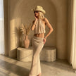 Crop Top & Fitted Maxi Skirt Co-ord Set