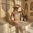 Crop Top & Fitted Maxi Skirt Co-ord Set