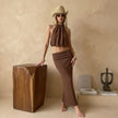 Crop Top & Fitted Maxi Skirt Co-ord Set