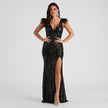 Slim Fit Sequin Banquet Maxi Dress