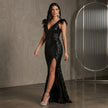 Slim Fit Sequin Banquet Maxi Dress
