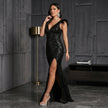 Slim Fit Sequin Banquet Maxi Dress