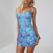 Printed Sequin Camisole Mini Dress