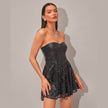 Sequin Strap Beaded Bodycon Mini Dress