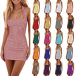 Sequin Strap Backless Bodycon Mini Dress