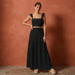 SO ME Smocked Top and Flowy Maxi Skirt Set