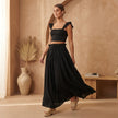 SO ME Smocked Top and Flowy Maxi Skirt Set