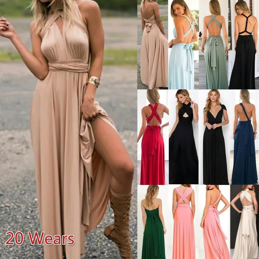 Convertible Strappy Maxi Dress
