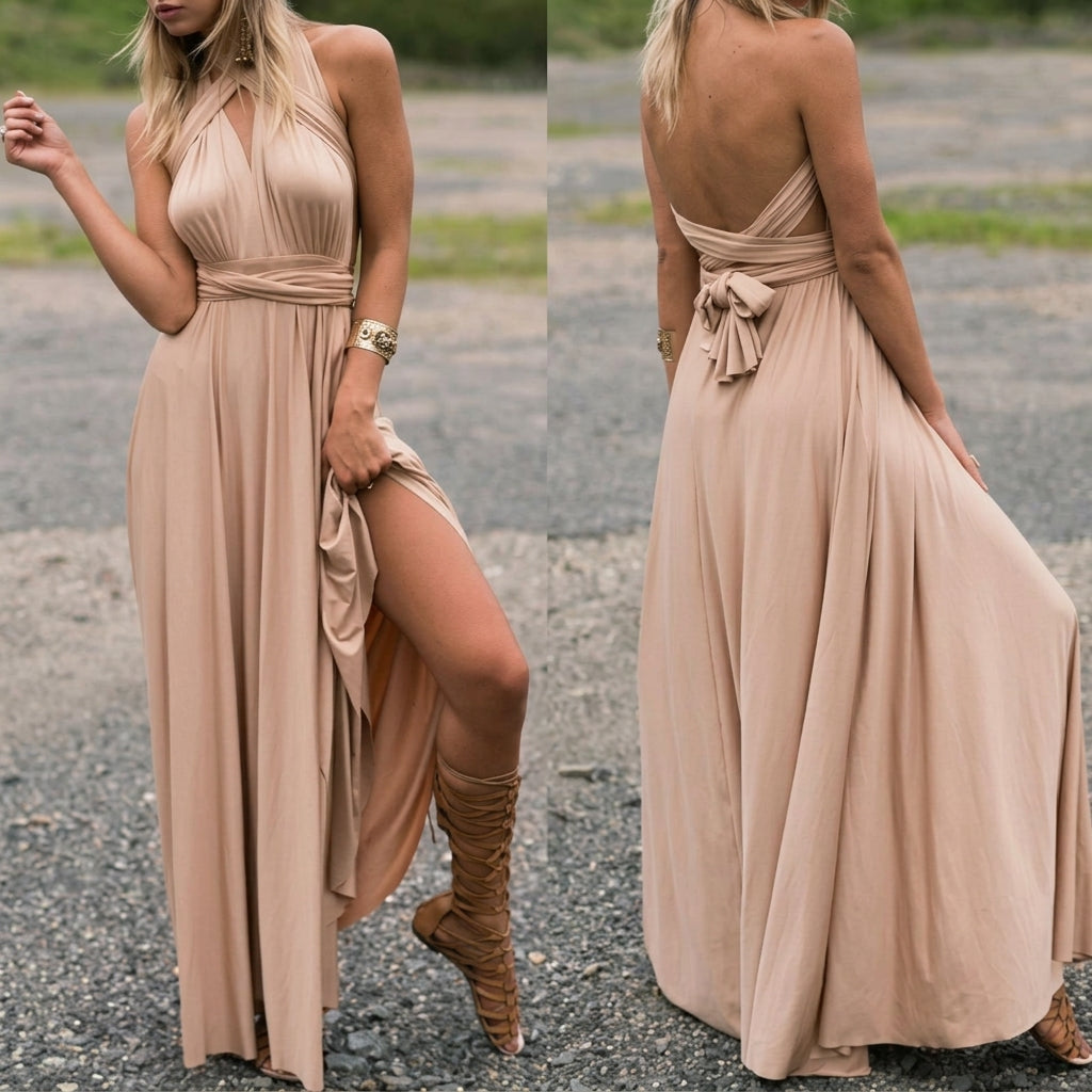 Convertible Strappy Maxi Dress