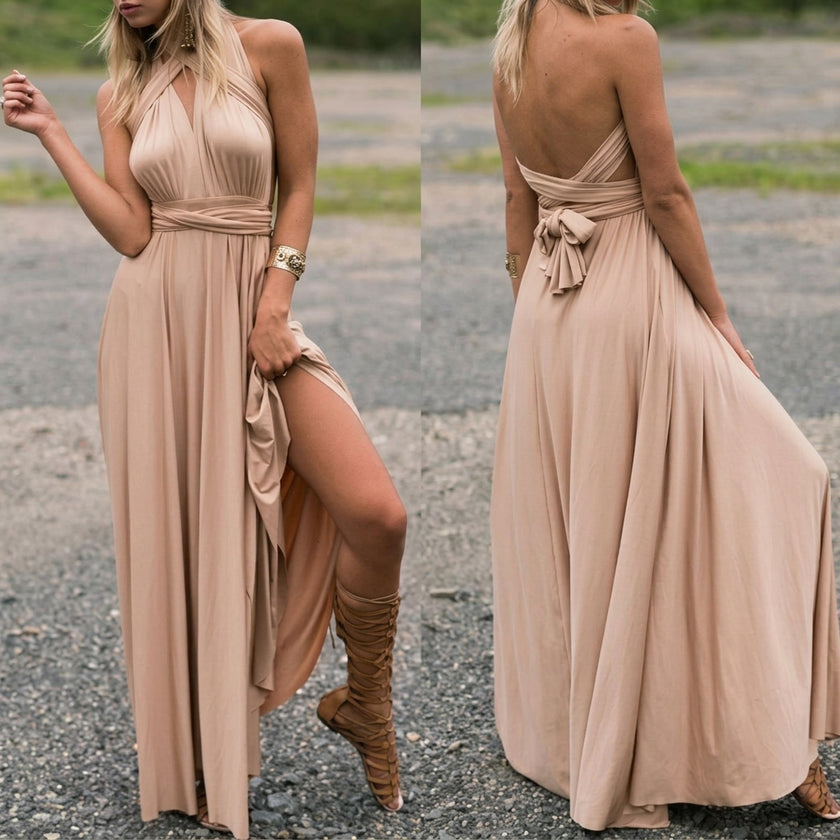 Convertible Strappy Maxi Dress