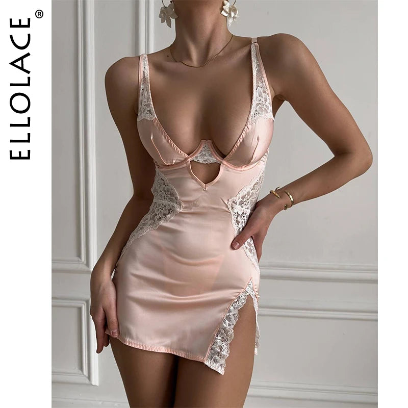 Satin Lace Slip Night Dress